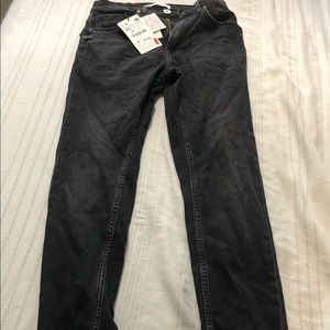 Zara Mens Black Skinny Jeans Size 30